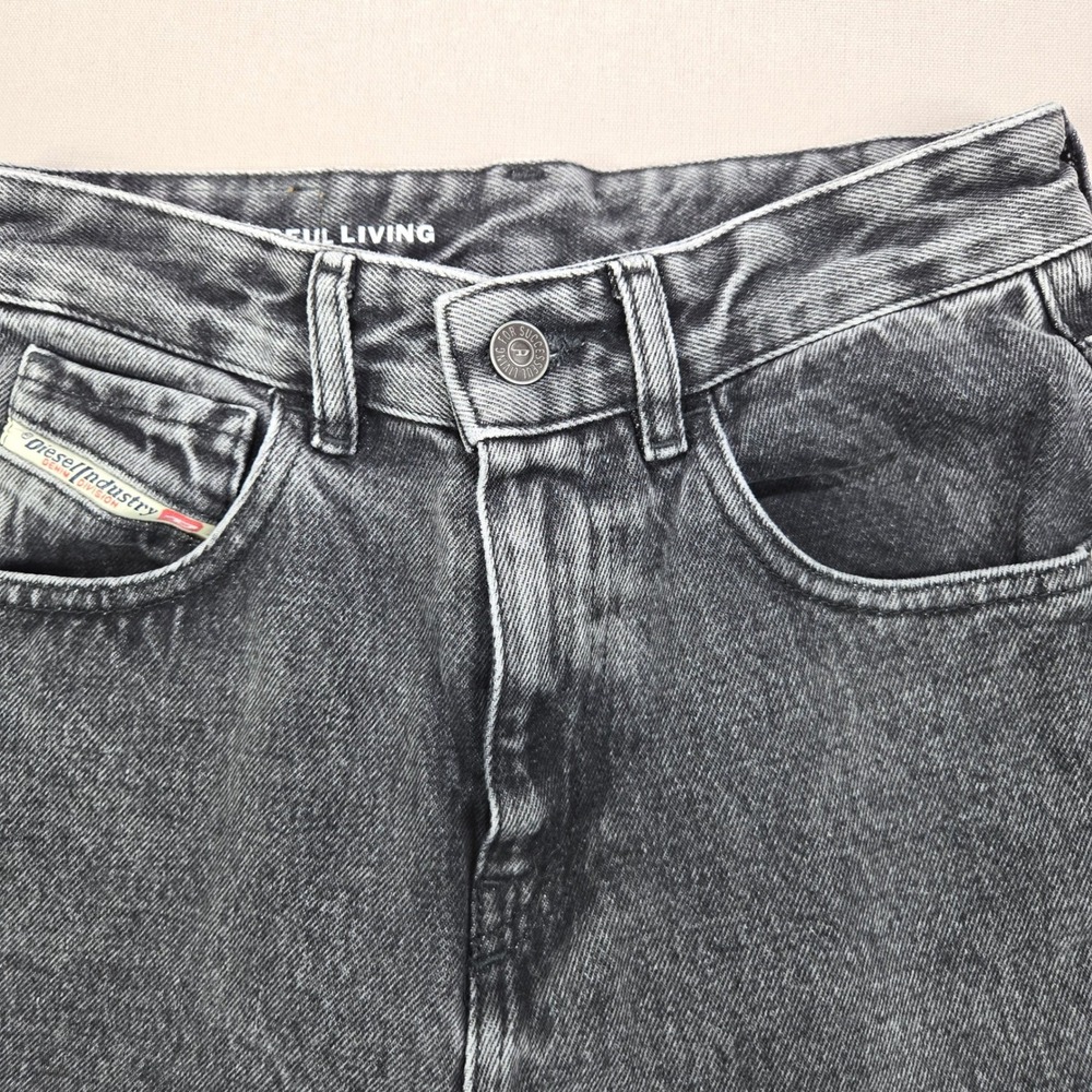 Diesel Jeans 1994 Slim High Straight Acid Wash Gray Womens Size 25 L32 - Picture 7 of 16
